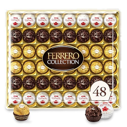 Ferrero Collection, Premium Chocolate Gift Set, Hazelnut Milk Chocolate, Dark Chocolate and Coconut, 12 Count, 4.6 oz - 48 Count (Pack of 1)