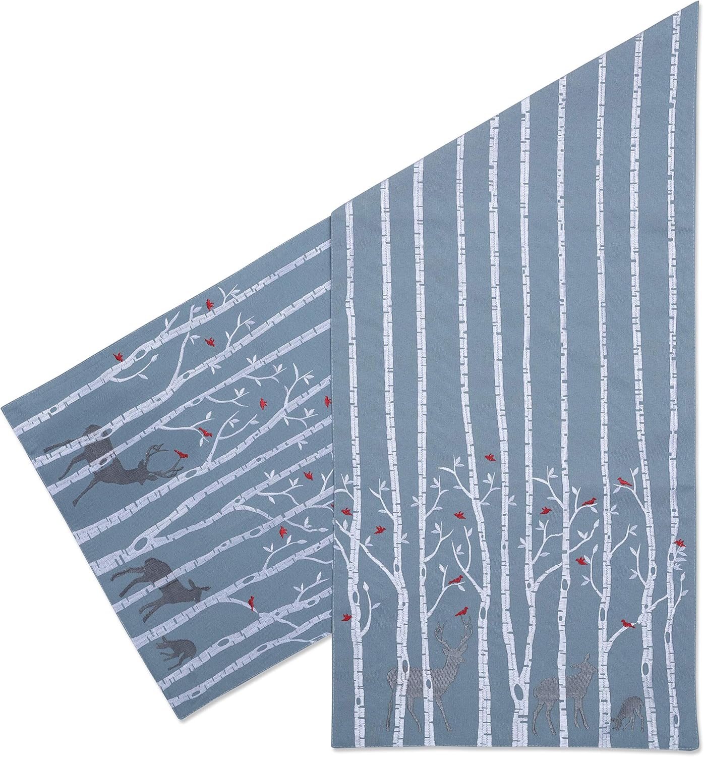 Pillow Perfect Christmas/Holiday Table Runner in Woodland Deer, 16” x 72”