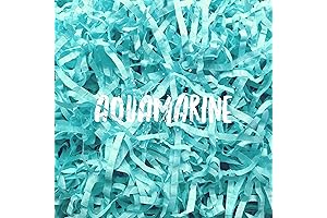 Aquamarine Aqua Blue Shredded Tissue Paper For Hamper Gift Box Basket Filler...