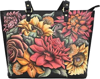 Anuschka Women’s Hand-Painted Genuine Leather Large Zip Top Tote Price In India