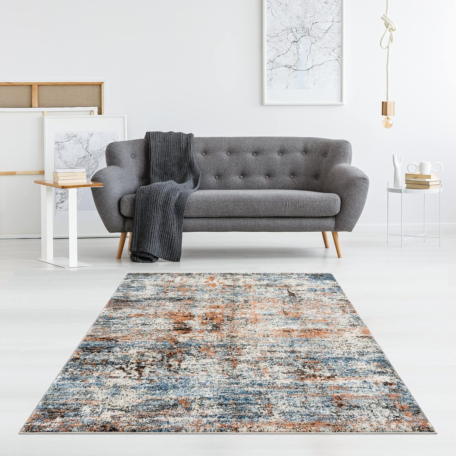 Madison Park Newport Pegasus Woven Turkish Area Rugs for Living Room, Indoor Dining Accent Modern Home Décor, Ultra Soft Floor Carpets for Bedroom, 5'3"W x 7'L, Multi
