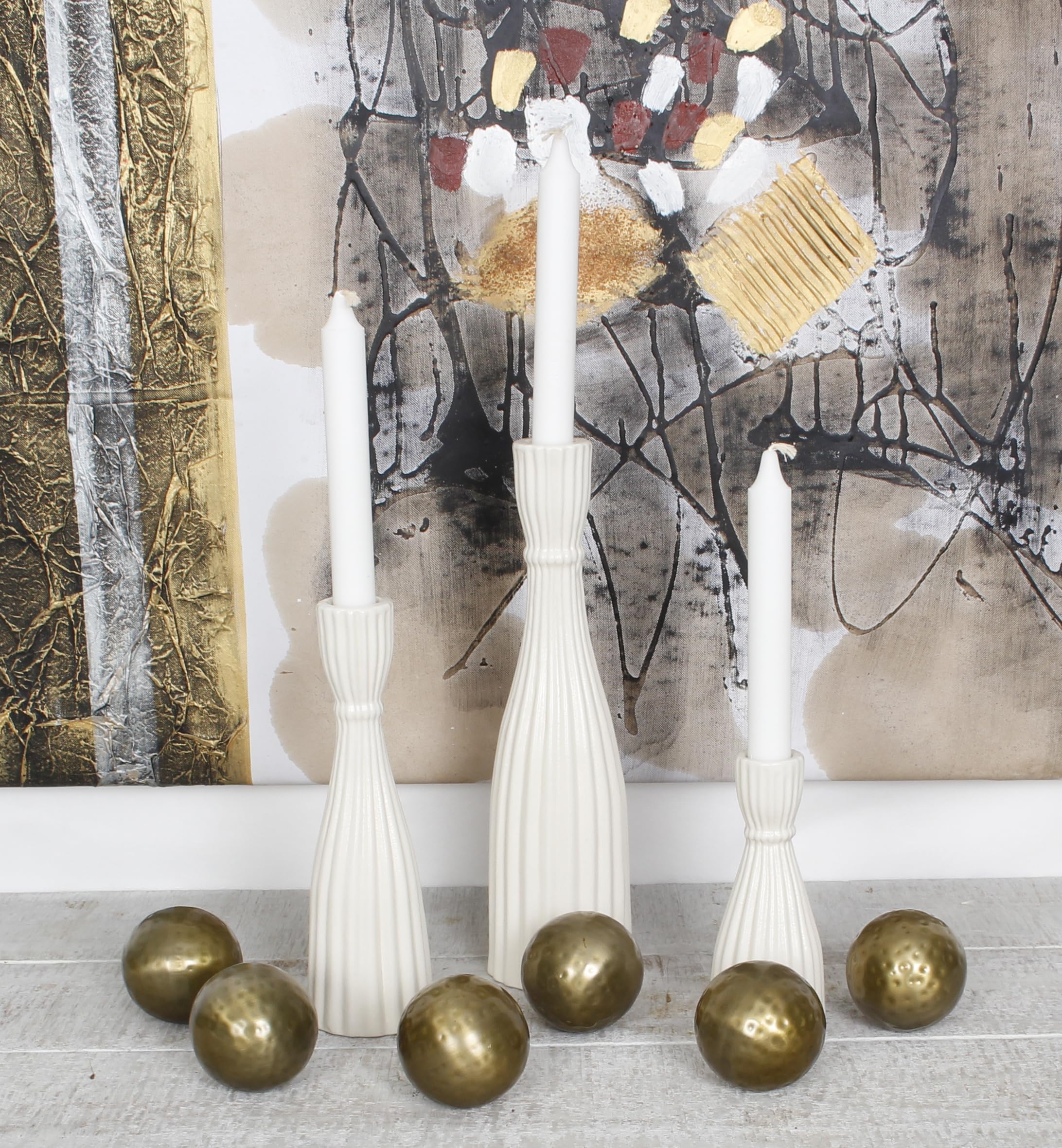 Sweet Summer Living Decorative Balls, Orbs, Spheres Set of 6 Pieces 2.75 inch Bowl/Vase Filler Antique Brass