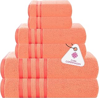 CASA COPENHAGEN Zero Twist, 6-piece towel set...,