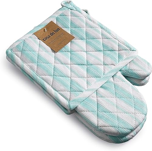 Miniatura 2 de Juego de guantes de horno y agarraderas – Guantes duraderos resistentes al calor – Manoplas gruesas para cocina – Adecuado para cocinar, hornear