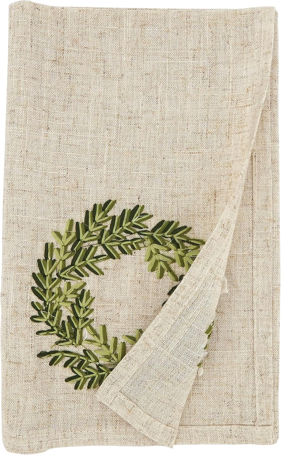 Festive Wreath Embroidered Napkin (Set of 4)