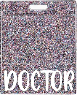 Plifal Oversized Doctor Badge Buddy Card Holder - Horizontal Doctor Accessories Glitter Colors XL ID Badge Card Holder Name Tags Buddy for Hospital Work