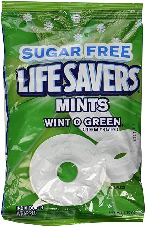 Life Savers Sugar Free Hard Candy, Wint-O-Green-2.75 oz, 3 Pack