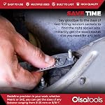 Olsa Tools Bolt Size Finder Keychain - Precision with Accurate Metric (8-25mm) and SAE (5/16 to 1") Measurements - Bolt Gauge - Dual-Sided - Portable Design - Gifts For Mechanics - Part: 1753