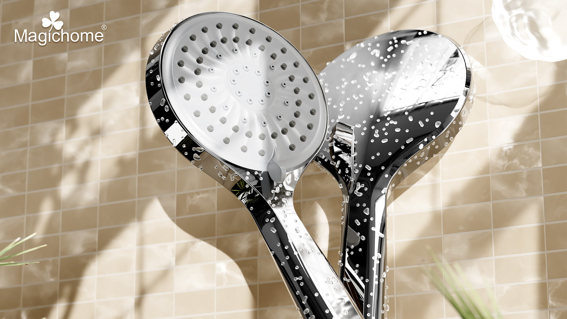 Soffione doccia 2 in 1 a pioggia, soffione doccia ad alta pressione e