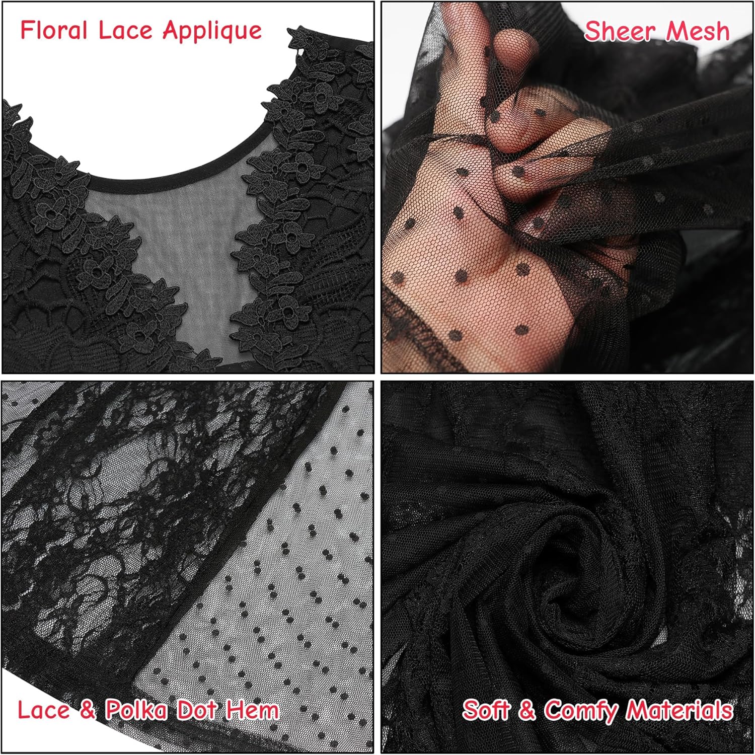 RARITYUS Women's Elegant Floral Lace Maxi Dress Sexy See Through V Neck Bodycon Long Dress Ruffle Hem Party Dresses - Image 5