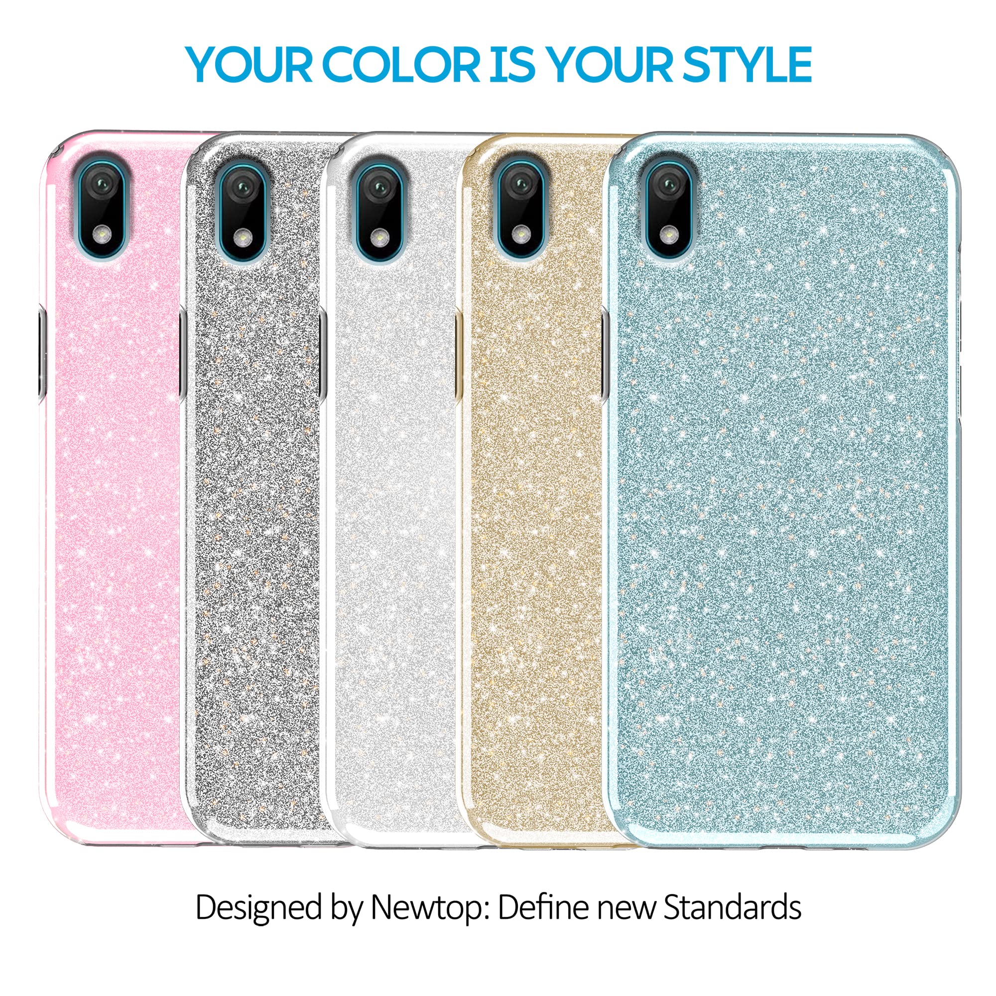 N NEWTOP Cover Compatibile con Huawei Y5 2018 / Honor 7S, HQ Lateral Custodia Libro Flip Chiusura Magnetica Portafoglio Simil Pelle Stand Protezione Completa Case TPU Anti Urto (Rosso