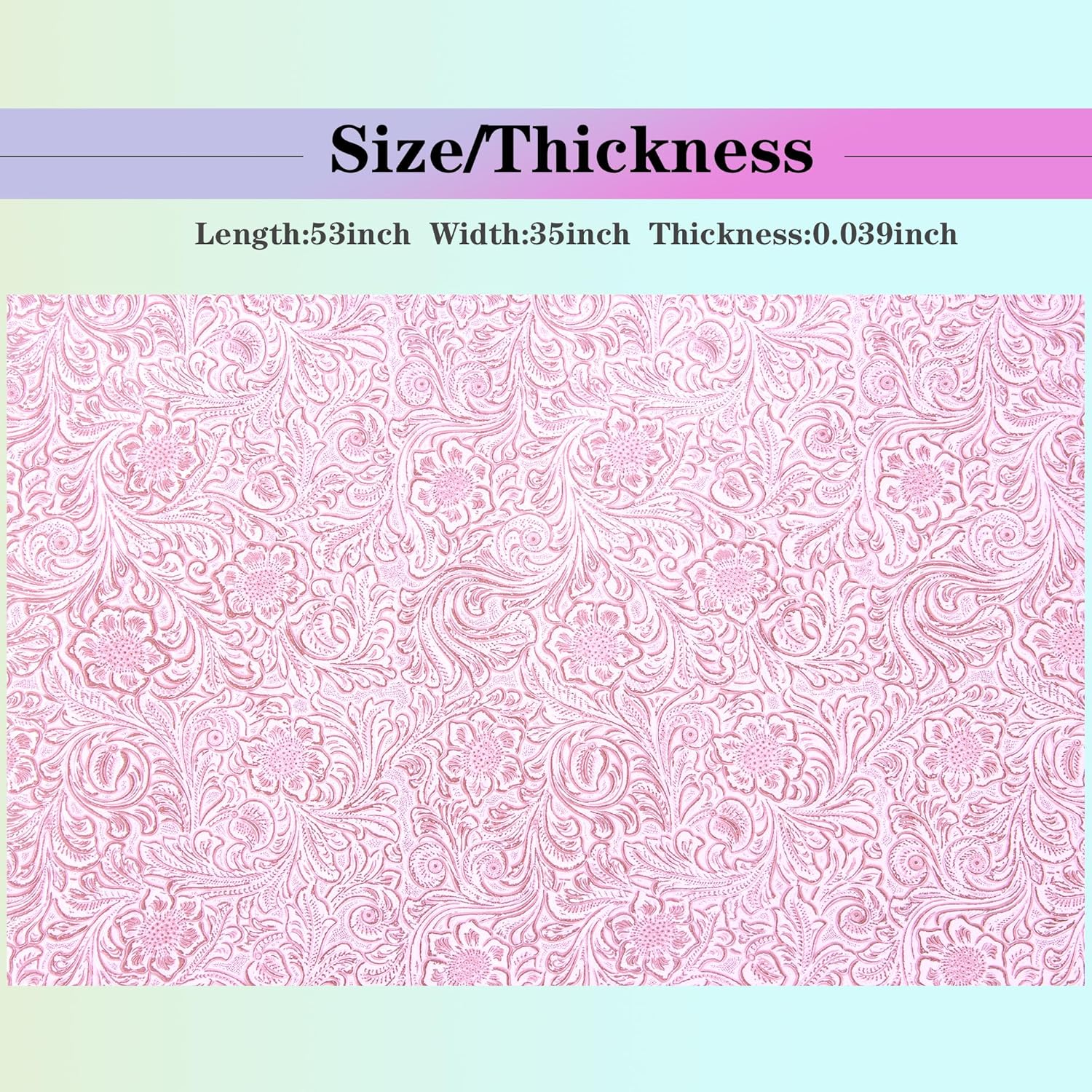 HGUAN Embossed Faux Leather Fabric 1 Yard Cut 36"x53" Embossed Vinyl Suitable for Upholstery Furniture Seat, Handmade DIY Projects (Pink)