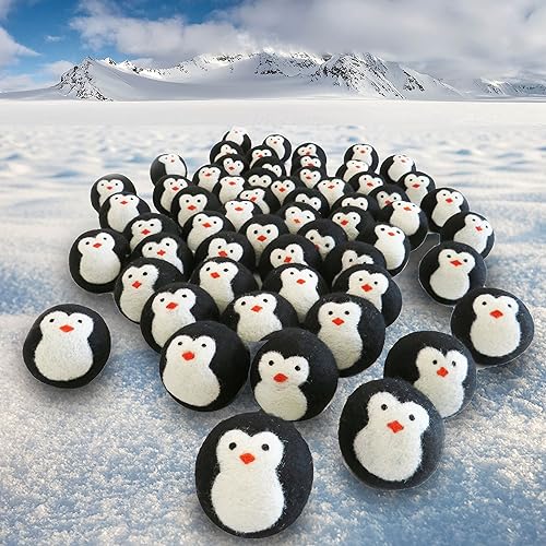 Miniatura 8 de Friendsheep Bolas de secado de lana suavizante orgánico de tela reutilizable de comercio justo extra grandes paquete de 6 pingüino negro Cool Friends