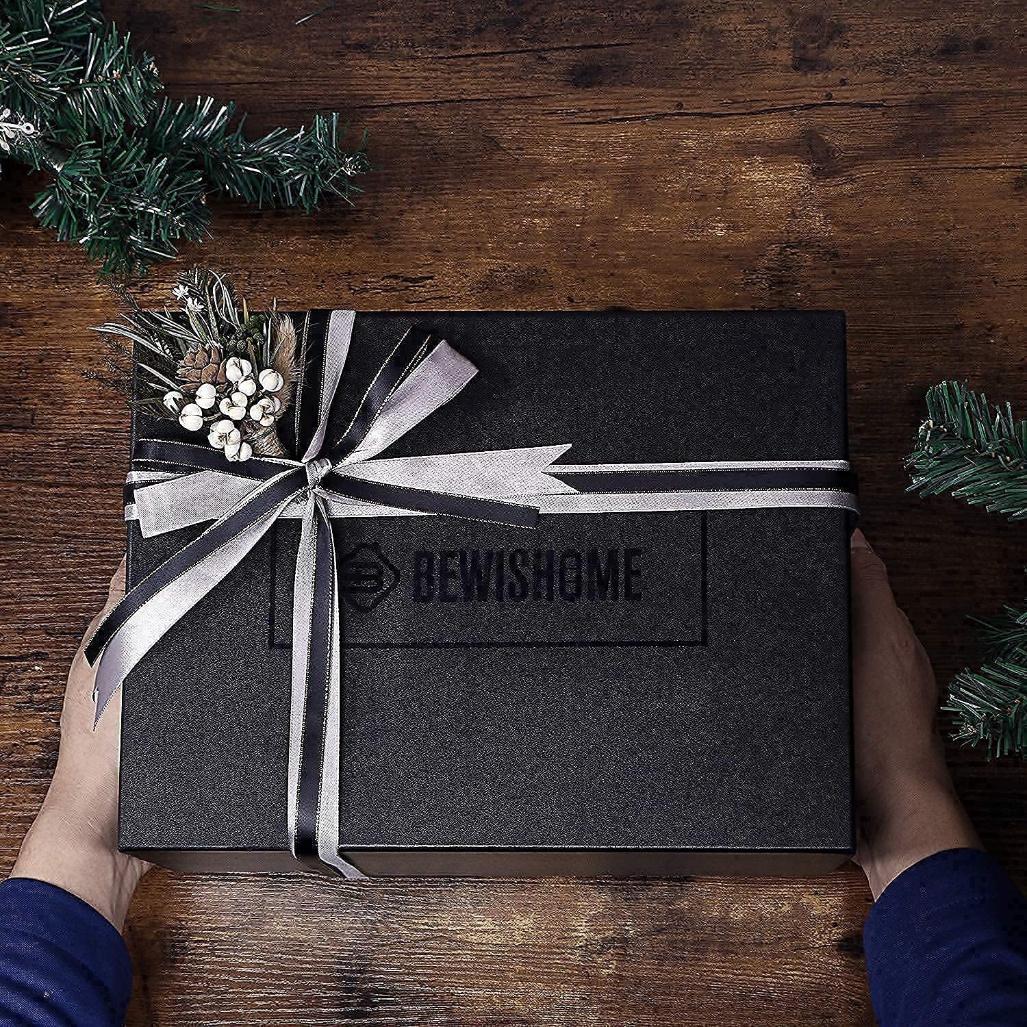 BEWISHOME Valet Tray Dresser Organizer Nightstand Organizer for Men & Watch Box Organizer for Men Luxury Watch Case 20 Slots Faux Leather