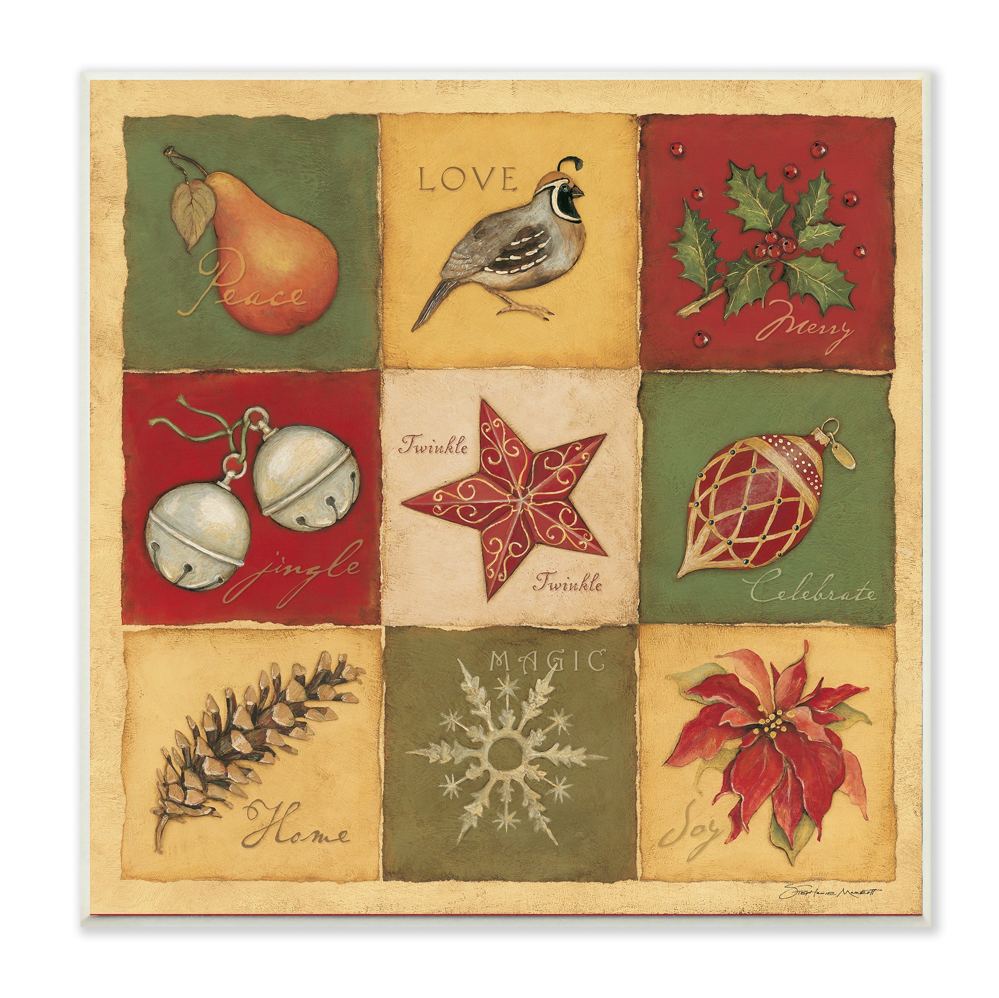 Le 9 Patch de Noël Lit art mural Stupell pour raviver vos souvenirs d'enfance