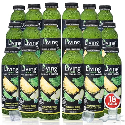 Miniatura 28 de O2 Living Juice - Bebida prensada en frío, paquete variado de sabores – Bebidas de jugo orgánico – Sin azúcares añadidos o agua, dulzura natural
