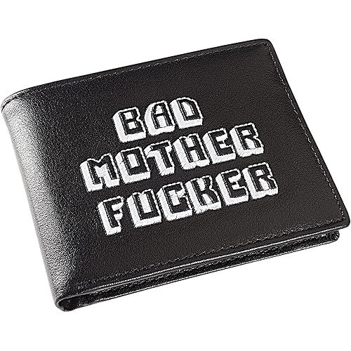Miramax, Officially Licensed Black/White Embroidered Bad Mother Leather Wallet