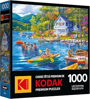 Roseart - Kodak Premium - Lake Swimming - 1000 Piece Jigsaw Puzzle for Adults