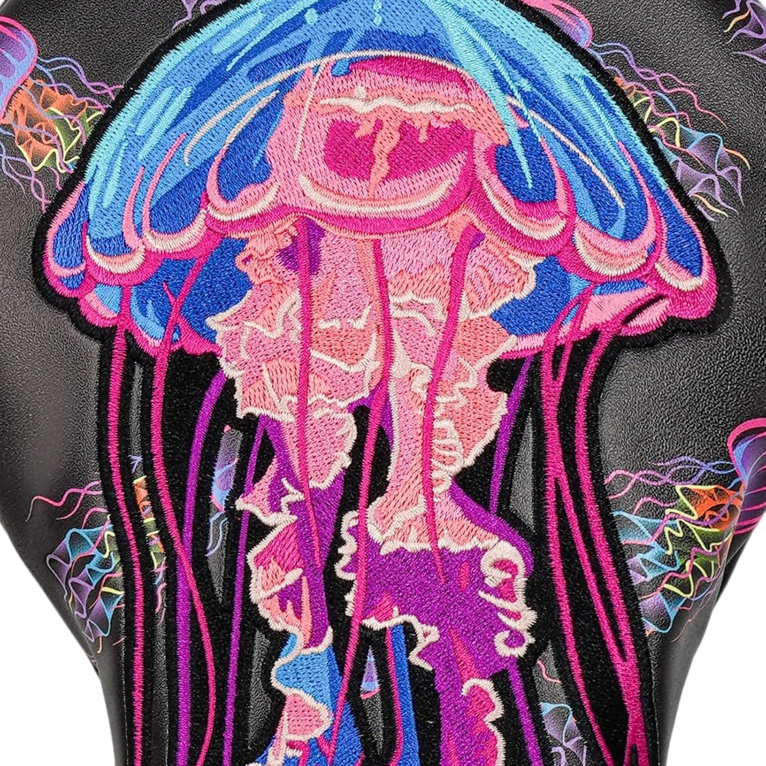 Golf Club Head Covers Driver Fairway Wood Hybrid Golf Club Headcover Leather Protector Heavy Embroidered Colorful Jellyfish