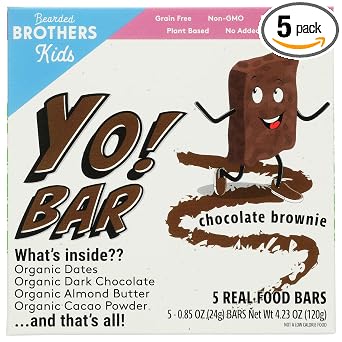 Bearded Brothers, Bars Chocolate Brownie Organic, 4.23 Ounce