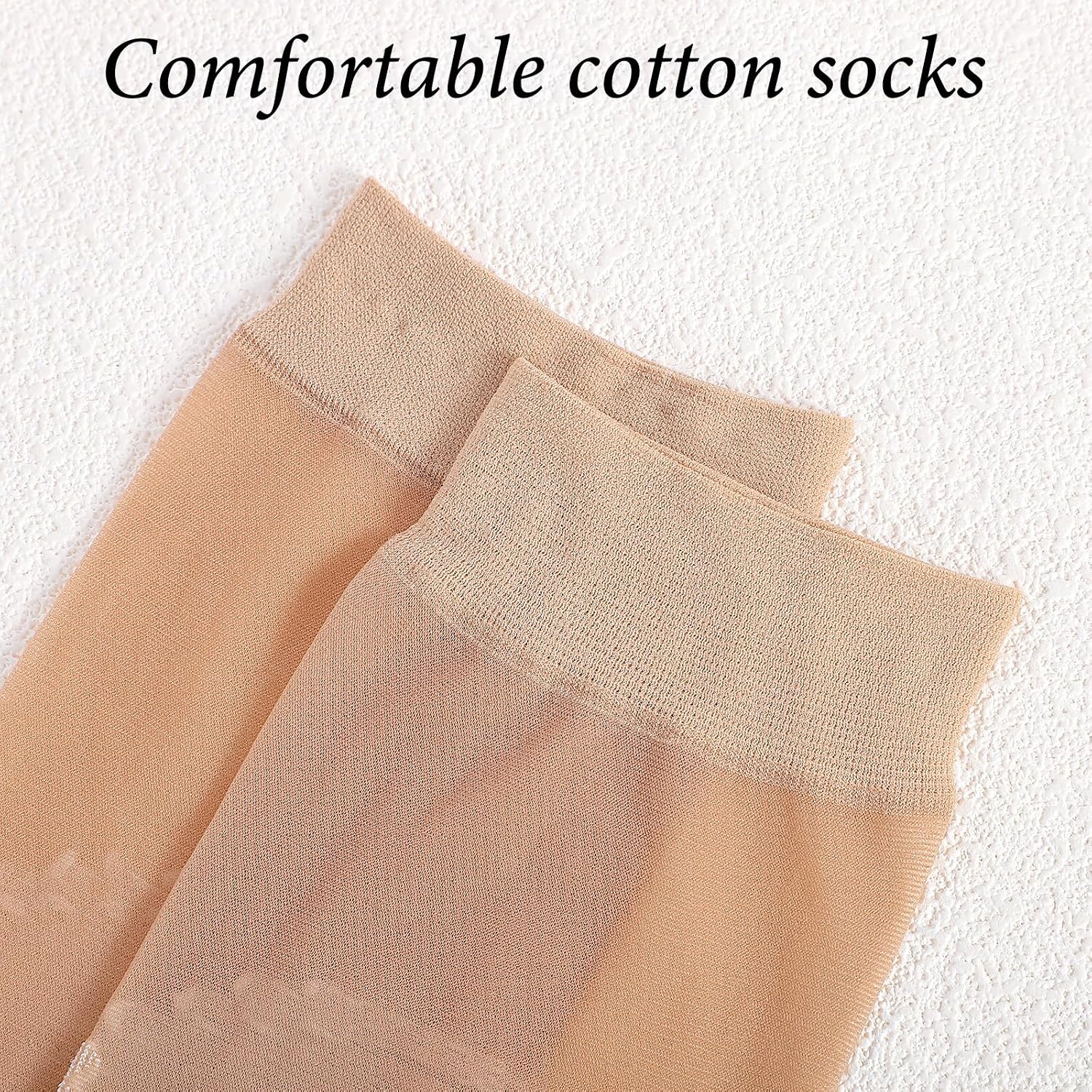 TIESOME 12 Pairs Sheer Socks Women, Nude Ankle Nylon Socks for Women, Lightweight Breathable Anklet Stockings
