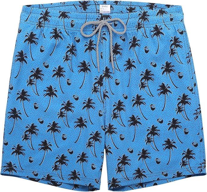 Biwisy Mens Swim Trunks Quick Dry Swim Shorts with Mesh Lining