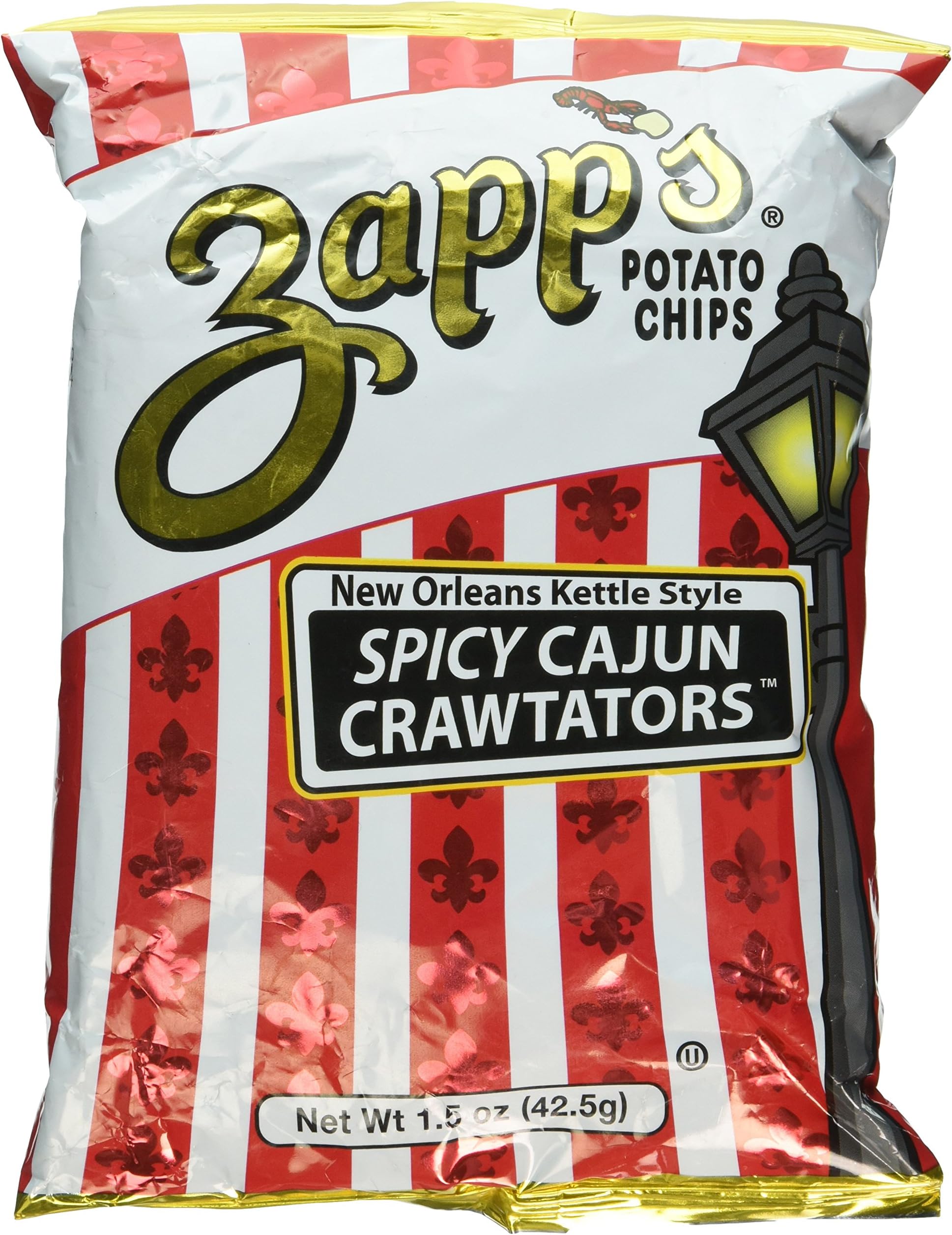 Zapps Potato Chips - Spicy Cajun Crawtators - 1.5 oz (Pack of 6)
