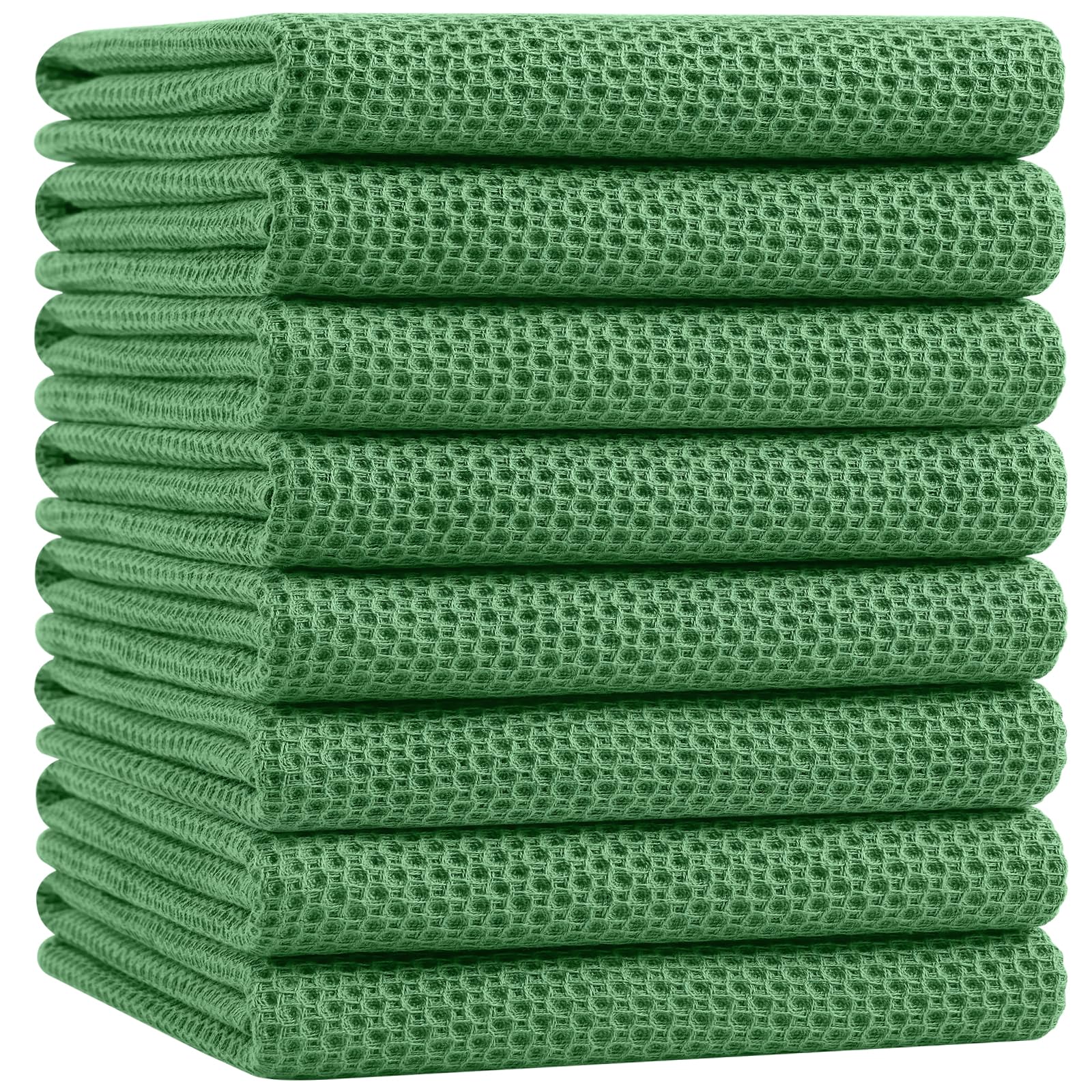 Homaxy 100% Cotton Oversized Waffle Weave Kitchen Towels 8-Pack