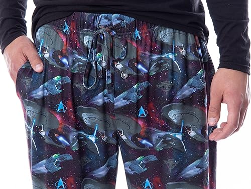 Miniatura 4 de Star Trek The Next Generation TNG Mens' Starship Enterprise Romulan Pajama Pants