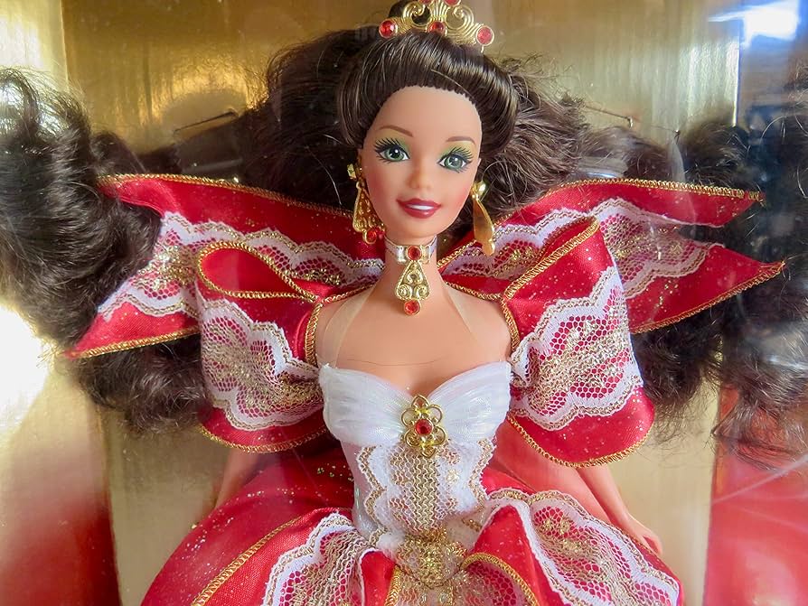 Amazon.com: 1997 Happy Holidays Brunette Barbie Doll NRFB by