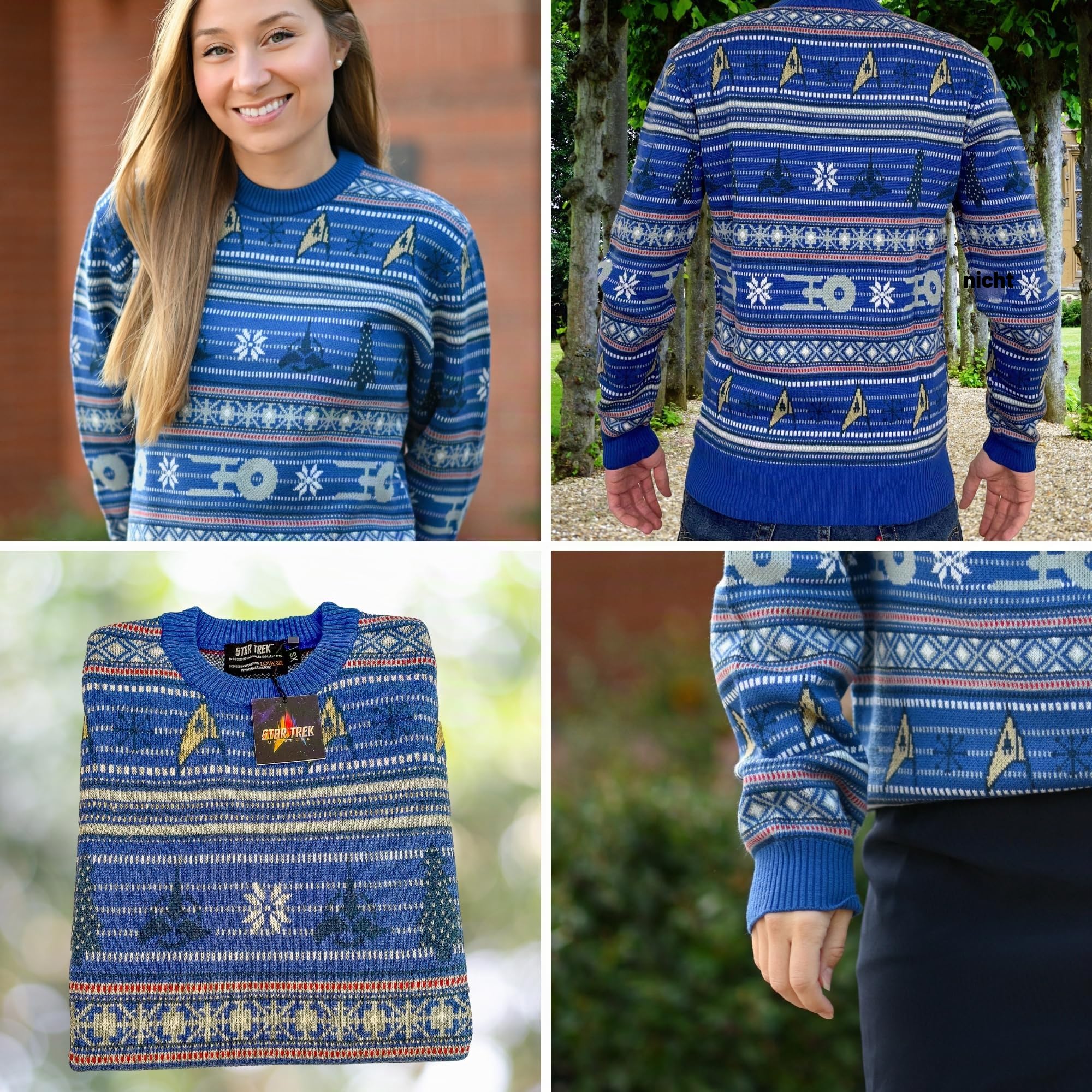 Star Trek Weihnachtspullover - Offizielles Merchandise für Herren und Damen