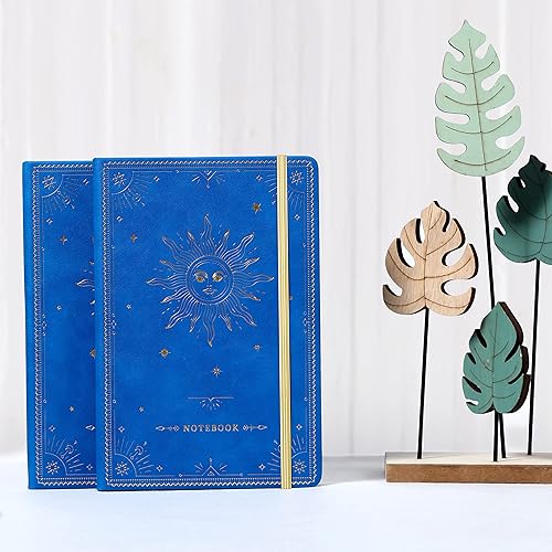 Miniatura 2 de Artfan Cuadernodiario a rayas  Cuaderno clásico de piel sintética de papel grueso de alta calidad con bolsillo + separadores de páginas, regalos,