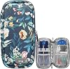 AYVANBER Insulin Cooler Travel Case Small Diabetic Cooler Portable Cooling Bag with 2 Reusable Gel Ice Packs for Travel Insulin Pen and Other Supplies Dark Camellia