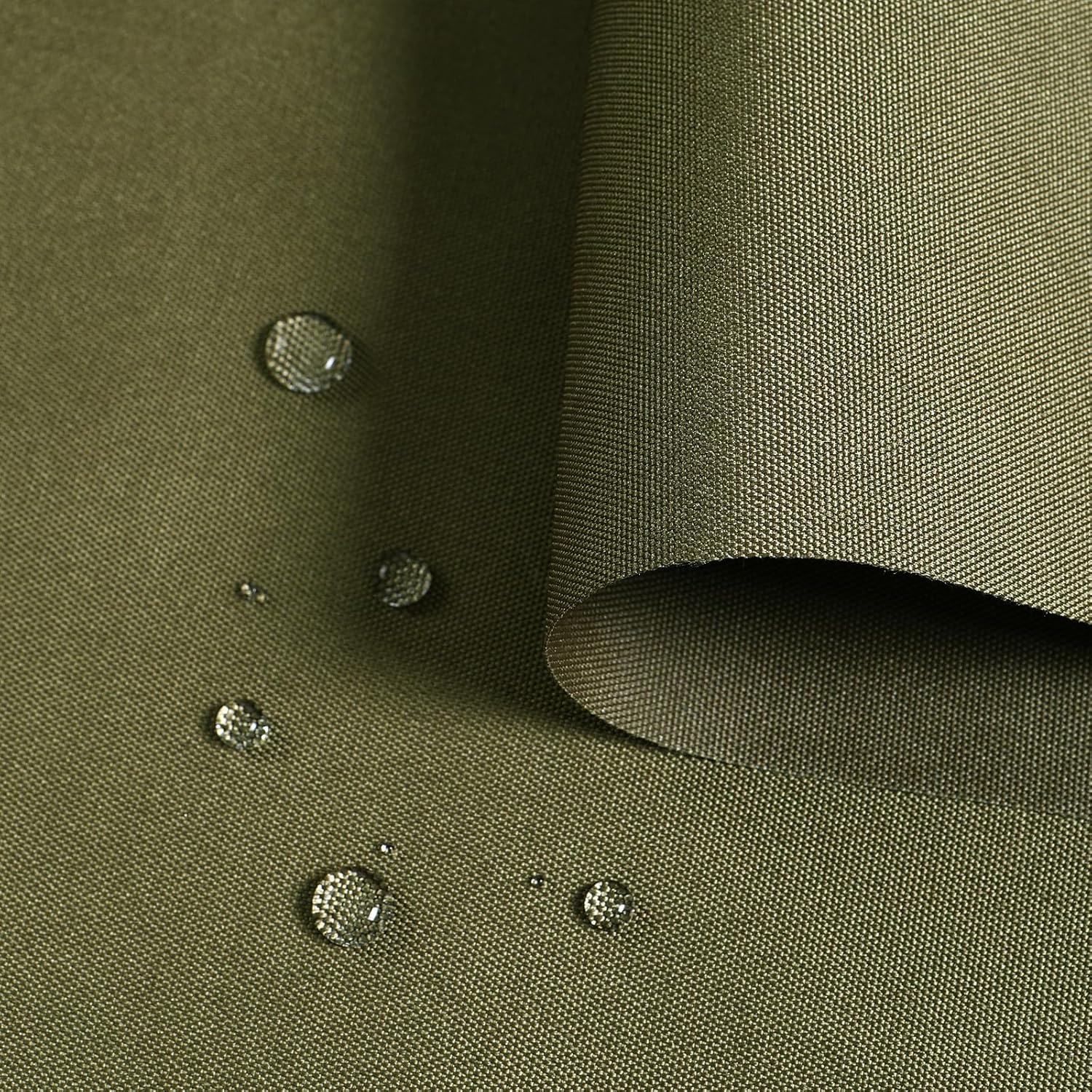 Waterproof Canvas Fabric by The Yard – 58" 600D Polyester Cordura Fabric – Upholstery Fabric for Indoor Outdoor Chair (Olive Green, 5 Yard (58"x 180")
