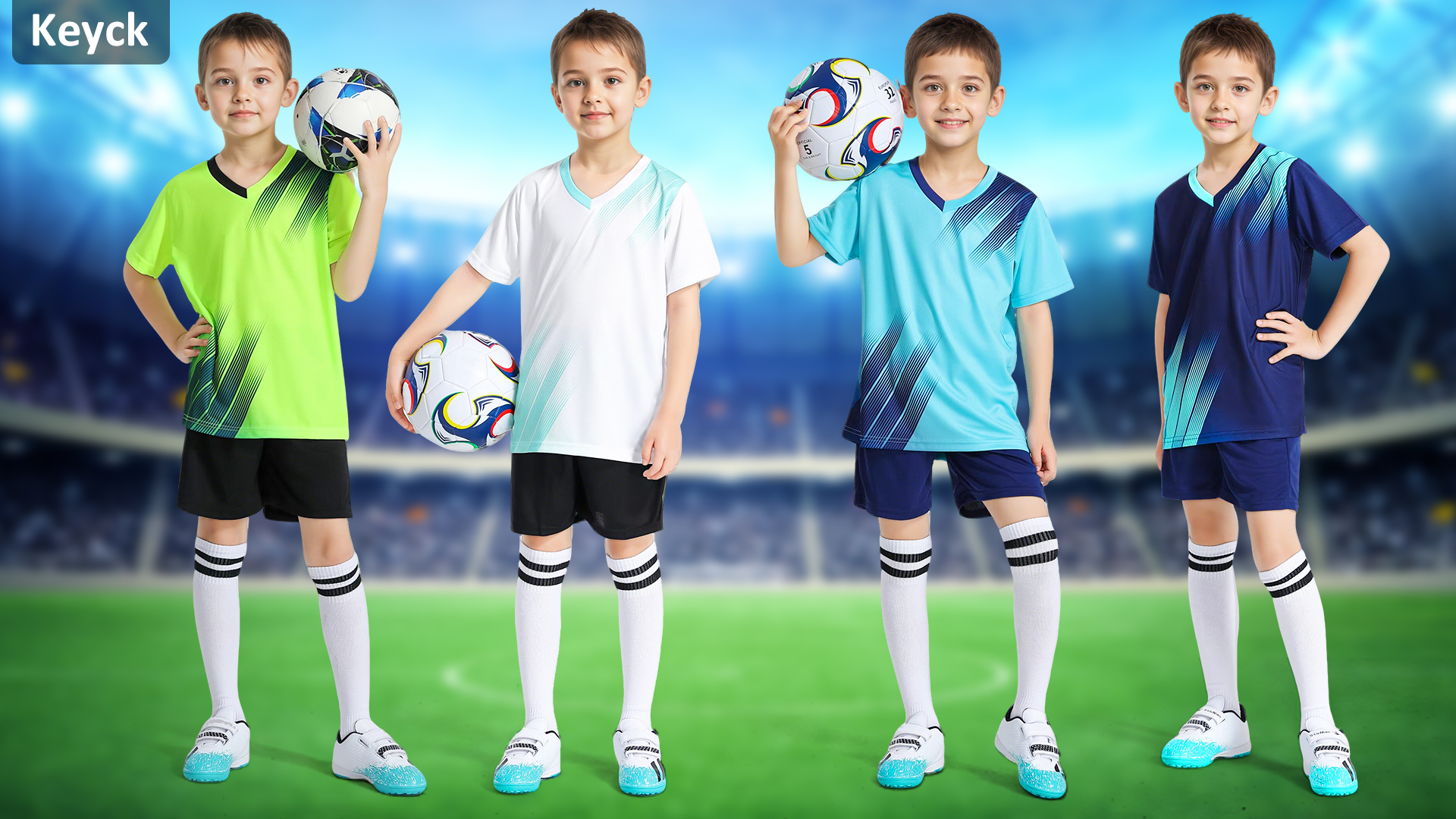 Completo Calcio Personalizzato Bambini E Ragazzi – Maglia E Pantaloncini Allenamento, Nero/Rosso - Foto 3