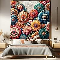 Vista 95 de Ambesonne Tapiz de isla tropical, olas del océano en la playa de Seychelles al atardecer horizonte, decoración de tela para colgar en la pared