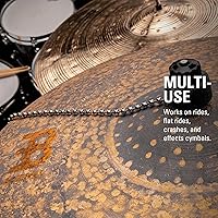 Vista 5 de Platillo Sizzler de Bacon Pesado para Ride, Crash, China y Efectos sin Remaches Requeridos — Cadena con Cuentas Superior para Jazz o Cualquier