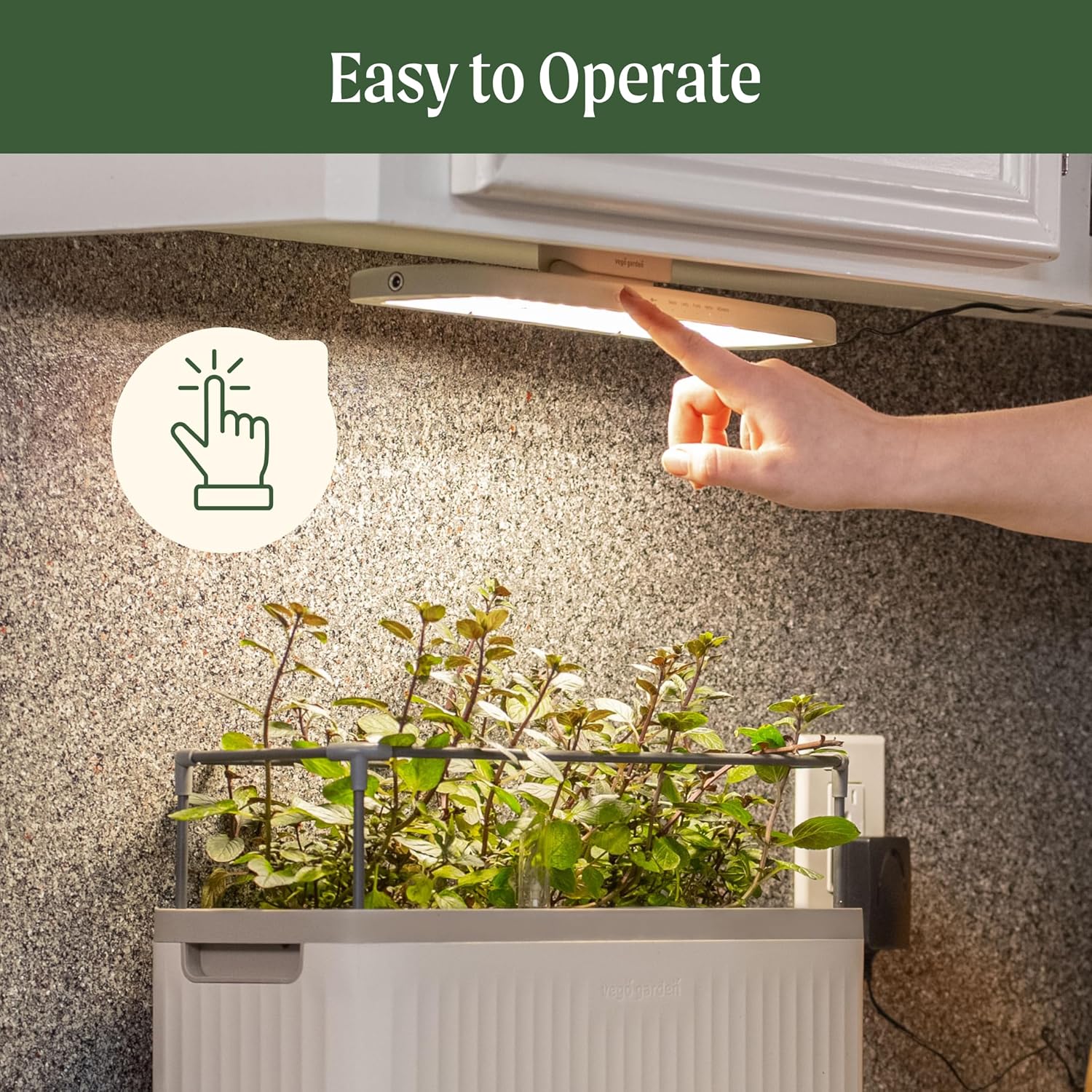 Vego Garden Grow Lights for Indoor Plants, Full Spectrum LED Grow Light with Customized 5 Modes for Seed Starting, Leafy, Herbs, Fruits & Microgreens, 2 Packs