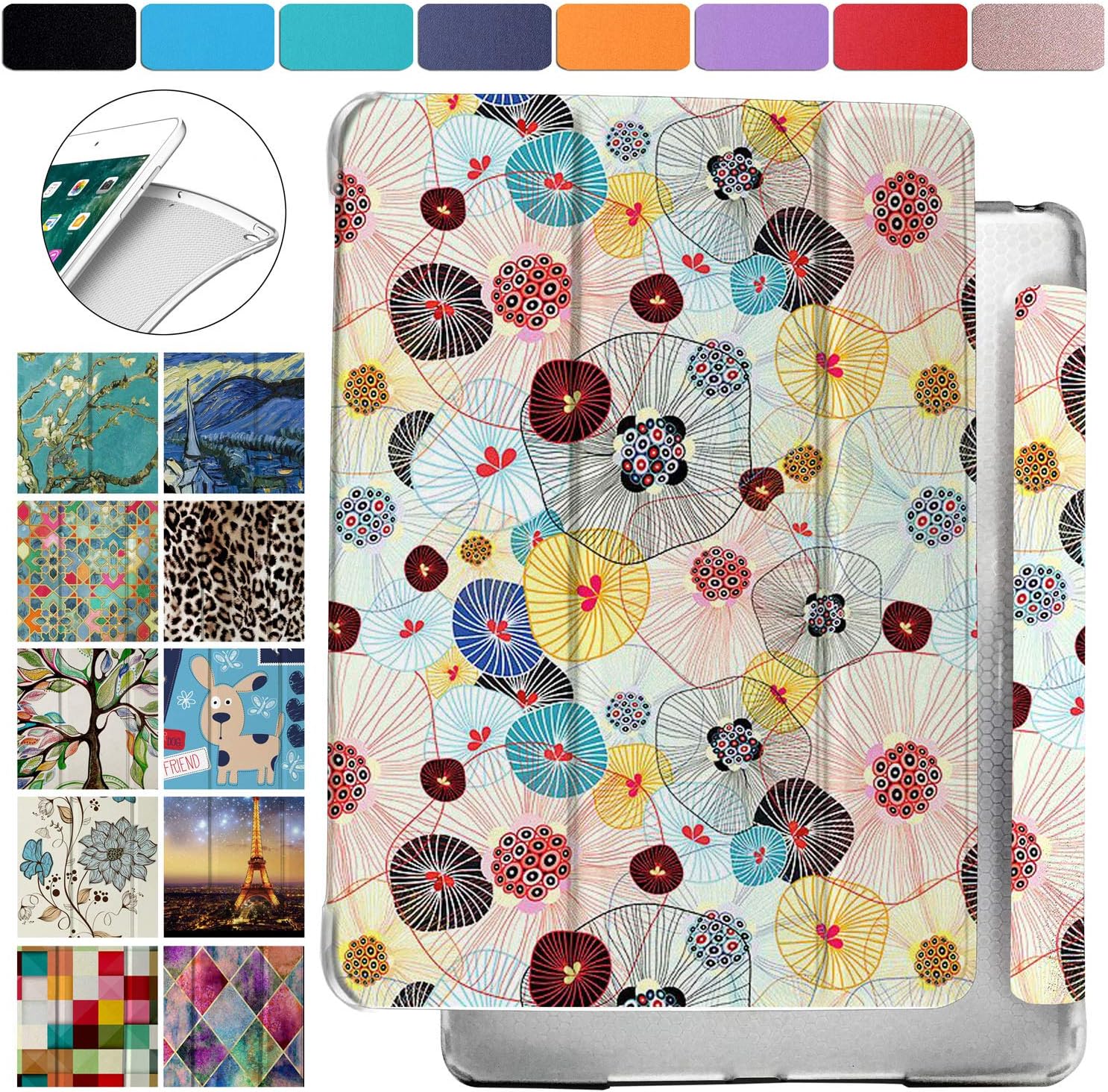 DuraSafe Cases iPad 10.5 Inch 2019 Air 3rd Gen [ Air 3 ] MV172LL/A MV162LL/A MV152LL/A MUUT2LL/A MUUR2LL/A MUUQ2LL/A Shock Proof Dual Angle Stand Honeycomb Pattern Printed Cover - Yarn Flowers