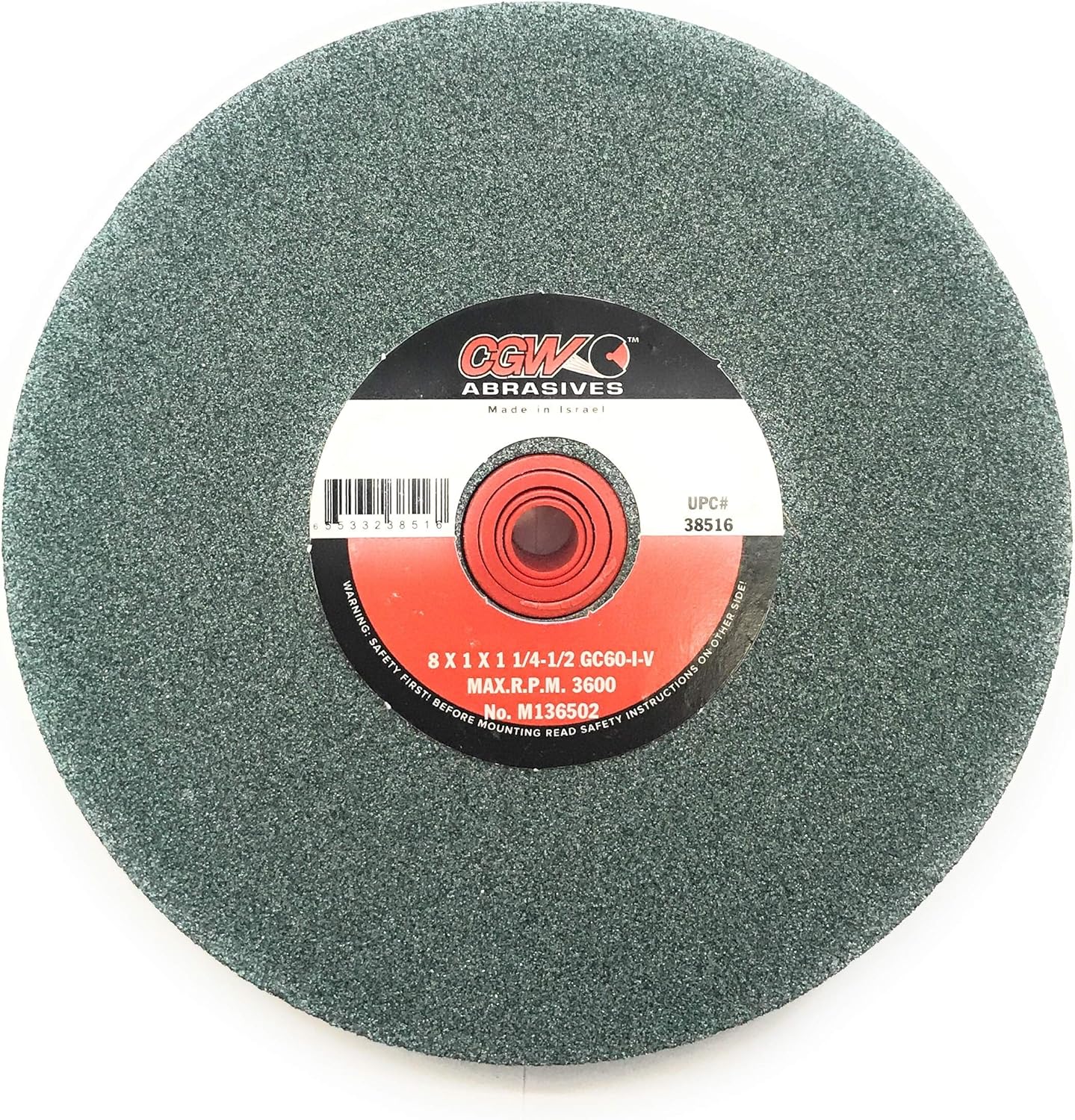Bench Wheels, Green Silicon Carbide, Single Pack 8"x1"x11/4" t1 gc60 ivbench wheel Power
