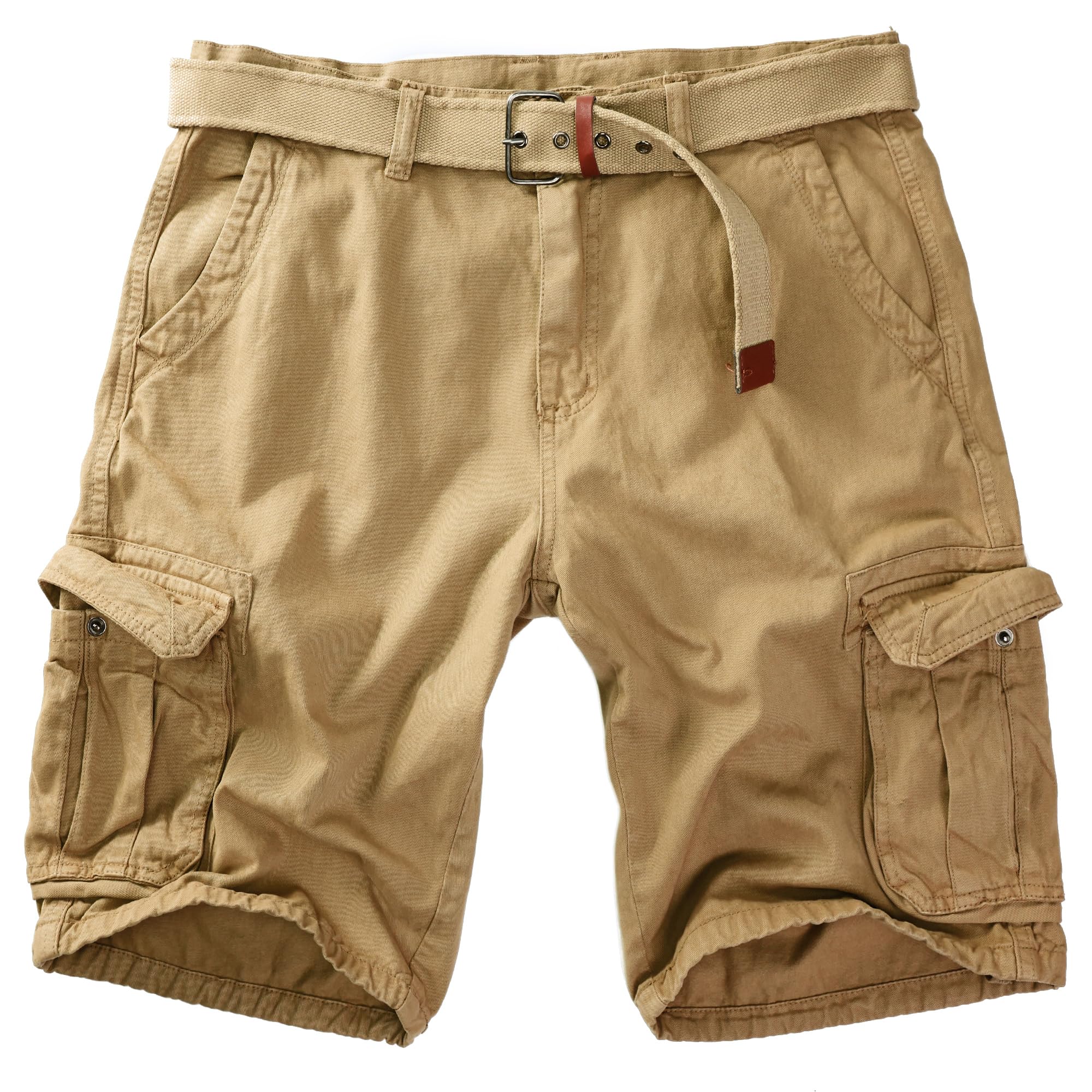 Vintage Herren Cargo Shorts Bermuda Kurze Hosen Herren inkl. Gürtel