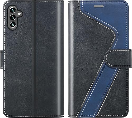 Miniatura 45 de para Samsung Galaxy A14 5G (2023) Funda tipo cartera, Funda de cuero con tapa [Bloqueo RFID] Soporte para tarjetas de crédito Folio Soporte