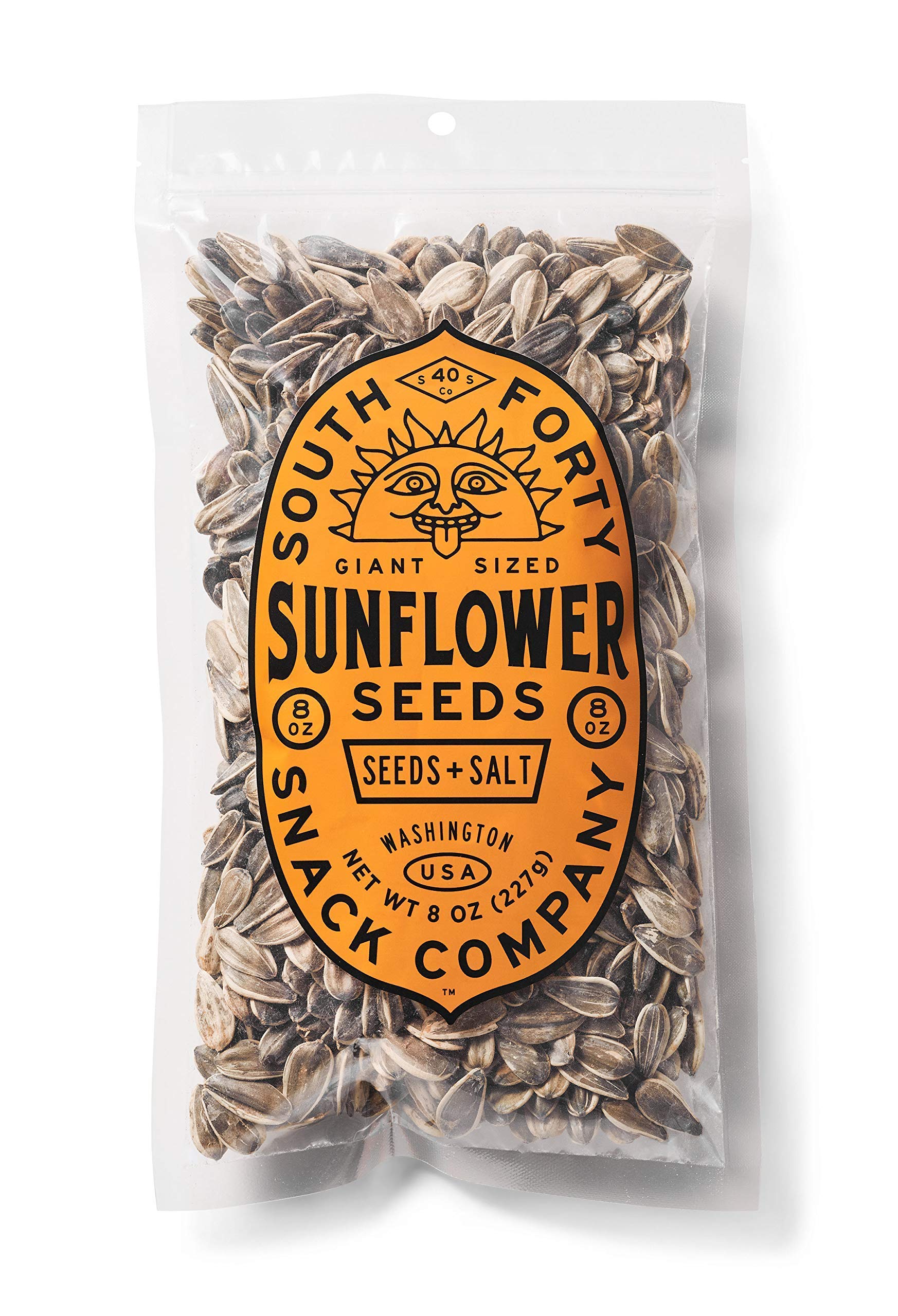 South 40 Snacks Giant Sunflower Seeds With Salt, 8 Oz