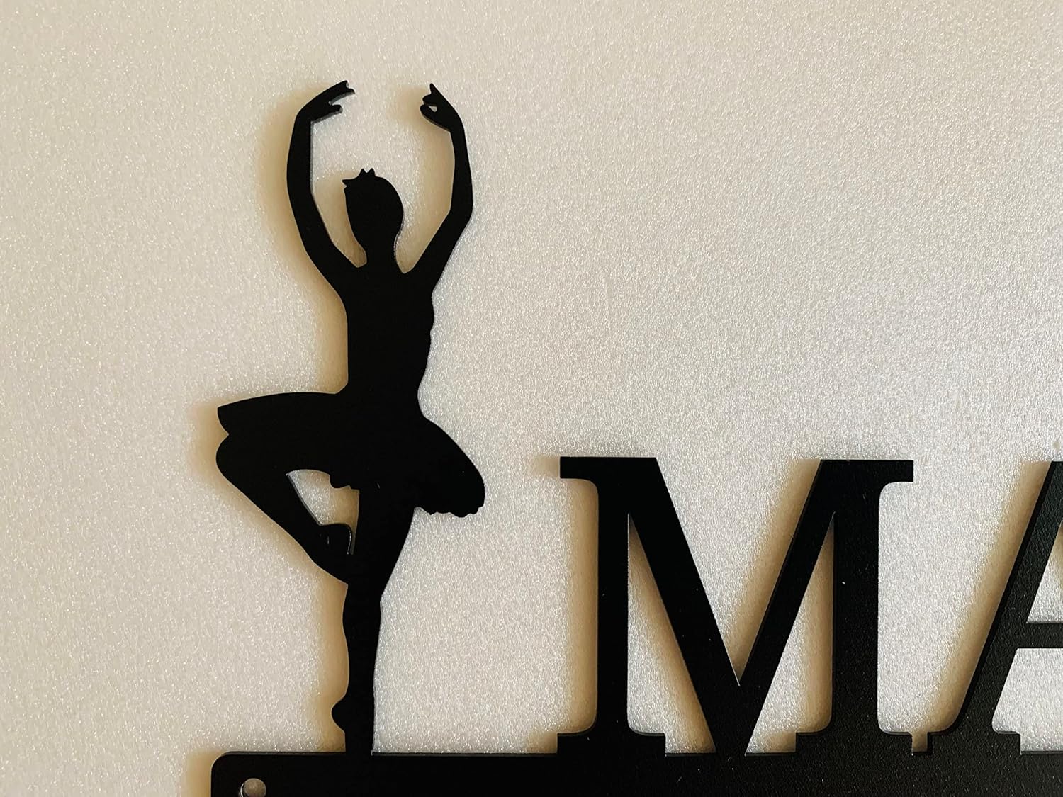 Personalized Dance Medal Holder, Custom Name, Sports Metal Hanger Wall Mount, Medal Ribbon Display Stand Hanger Rack Frame for Awards, Gift for Dancer, Cheerleader, Competition Ballet, Various figures
