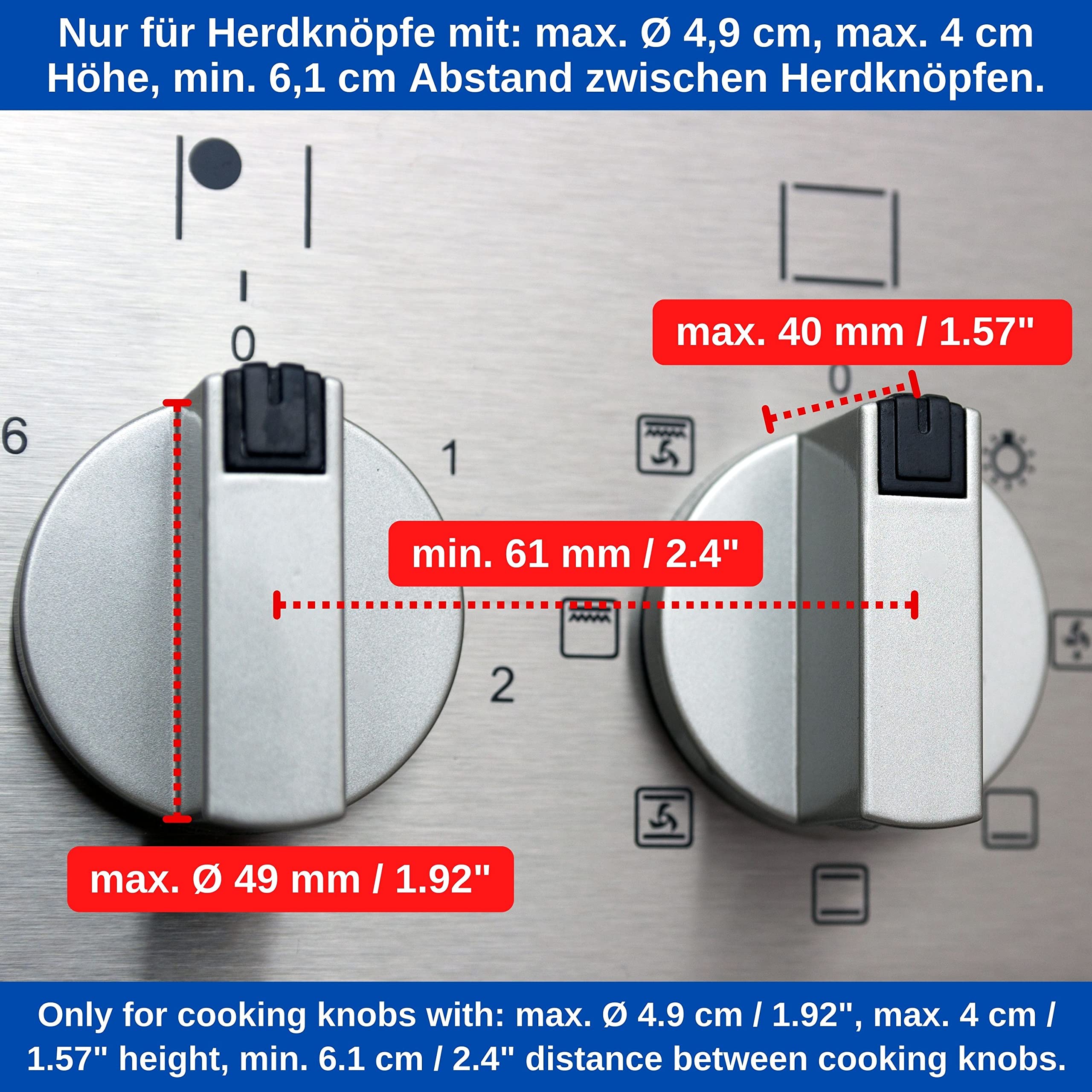 Herdknopf Kindersicherung 10 Stück - Transparente Schutzabdeckung