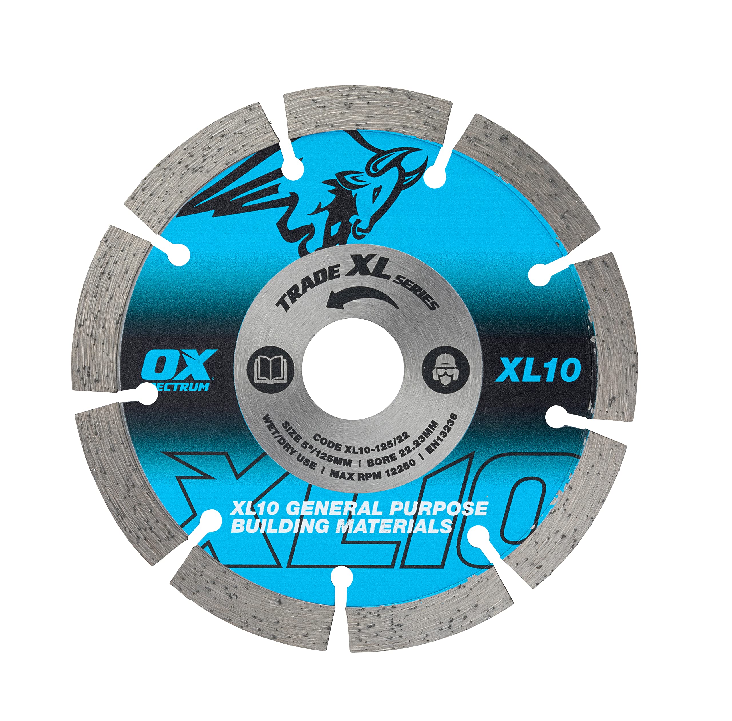 OX Trade XL-10 Segmented Diamond Blade - General Purpose - 125/22.23mm