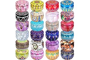 Domivirgo Candle Tins with Lid for Candle Making and Storage