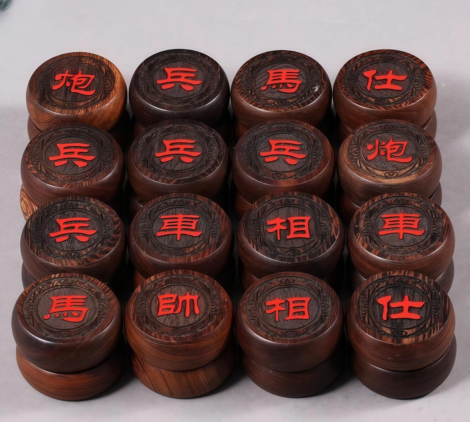 Natural Wood Chinese Chess, Xiangqi Gift Set - Travel Games Sets with Board Games Gift, Xiang Qi Game & Pieces, Chinese Decor & Gifts, Chinese New Year Decor