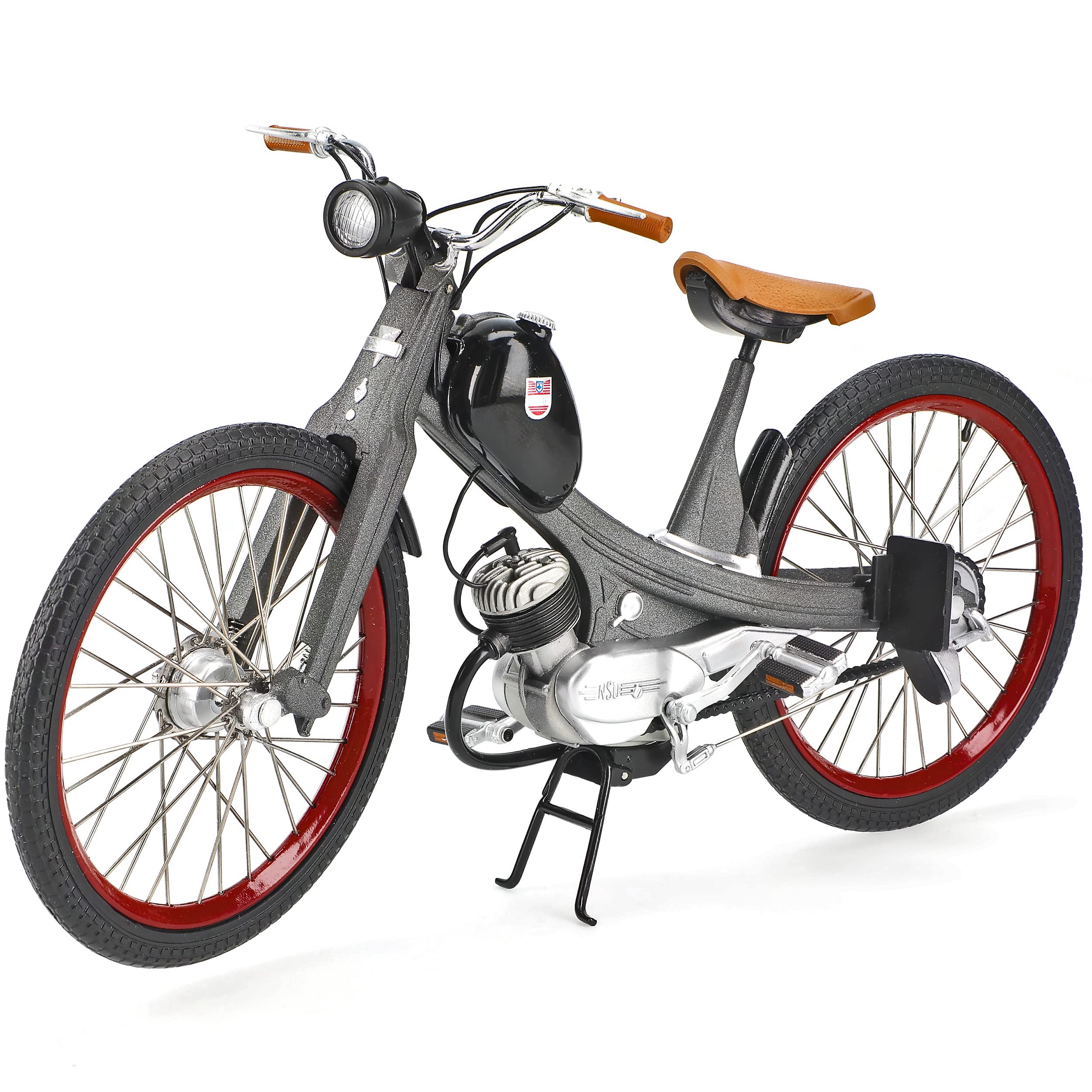 NSU Quickly Custom I Grau Moped 1953-1966 1/10 Schuco Modell Motorrad mit individiuellem Wunschkennzeichen
