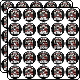 He is not just a Number he is More Than his Rank Son 50 Pack Scrapbook Sticker - 1 Inch Small Decals for Planners, Journals, Laptops & Envelope Seals